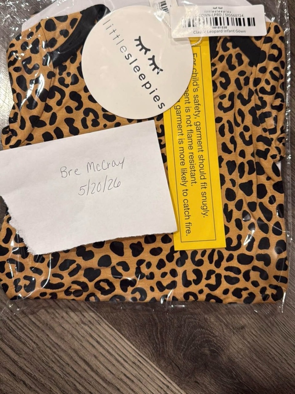 Little Sleepies Classic Leopard Infant Gown